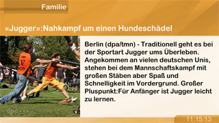 DOOH content - Beispiel für ServiceLine - Familie für Digital Signage Bildschirme im 16:9 Hochformat
