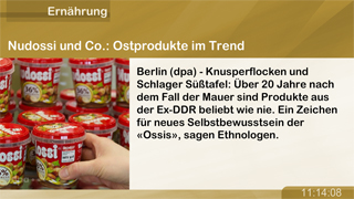 Dazu passender Content Kanal ServiceLine - Ernährung mit dem Inhalt dpa-ServiceLine-Kanal berät Sie über gesundes Essen und Diäten sowie Informativem rund um das Thema Ernährung.
Ca. 30 Artikel monatlich.