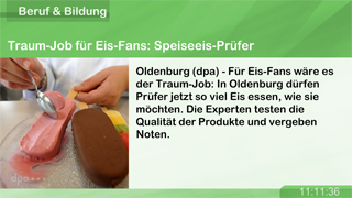 DOOH content - Beispiel für ServiceLine - Beruf & Bildung für Digital Signage Bildschirme im 16:9 Hochformat