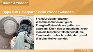 DOOH content - Beispiel für ServiceLine - Bauen & Wohnen für Digital Signage Bildschirme im 16:9 Hochformat